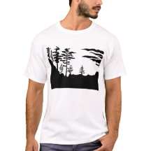 Silhouette-Monochromlandschaft