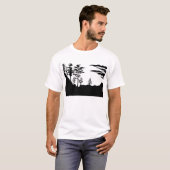 Silhouette-Monochromlandschaft T-Shirt (Vorne ganz)