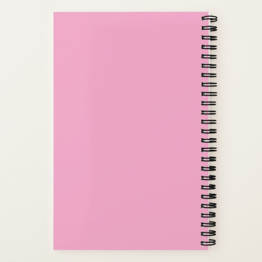 Silhouette Monogram Notebook - Benannt mit Letter Notizblock (Rückseite)