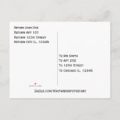 Silhouette-Monogramm-Foto für Schwarze Roster Einladungspostkarte (Rückseite)