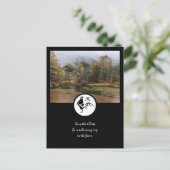 Silhouette-Monogramm-Foto für Schwarze Roster Einladungspostkarte (Stehend Vorderseite)