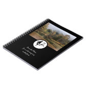 Silhouette-Monogramm-Foto für Schwarze Roster Notizblock (Linke Seite)