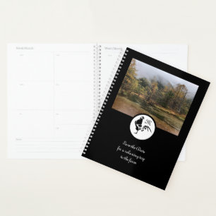 Silhouette-Monogramm-Foto für Schwarze Roster Planer