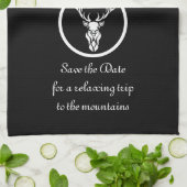 Silhouette-Monogramm-Foto für Snow White Buck Geschirrtuch (Gefaltet)