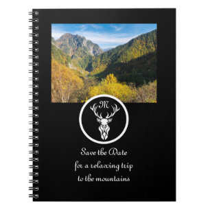 Silhouette-Monogramm-Foto für Snow White Buck Notizblock