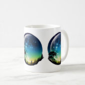 Silhouette Moon Night Kaffeetasse (VorderseiteRechts)