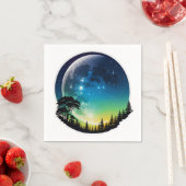 Silhouette Moon Night Serviette (Beispiel)