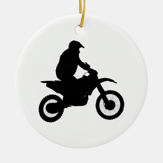 Silhouette Motocross Keramikornament (Vorne)