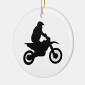 Silhouette Motocross Keramikornament (Links)