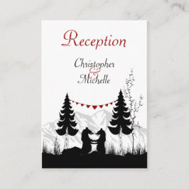 Silhouette Mountain Bars Hochzeitskarten Begleitkarte