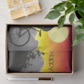 Silhouette Mountainbike zum Geburtstag Seidenpapier (Geschenk)