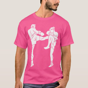 Silhouette Muay Thai Kickboxing Mixed Martial Arts T-Shirt