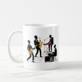 Silhouette Music Band Kaffeetasse