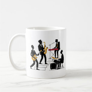 Silhouette Music Band Kaffeetasse