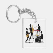 Silhouette Music Band Schlüsselanhänger (Vorderseite links)