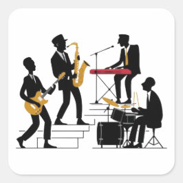 Silhouette Music Band Sticker