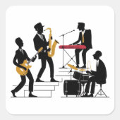 Silhouette Music Band Sticker (Vorderseite)