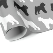 Silhouette-Muster Brüssels Griffon Geschenkpapier (Rolleneckpunkt)