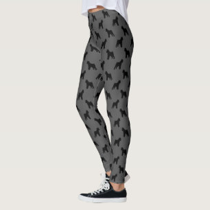 Silhouette-Muster Brüssels Griffon Leggings
