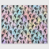 Silhouette Muster Funkelnd Regenbogen Geschenkpapier (Flach)