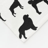 Silhouette Muster, Schwarz Fleecedecke (Ecke)