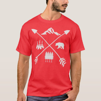 Silhouette Natur Einfache Naturgestaltung mit Stam T-Shirt