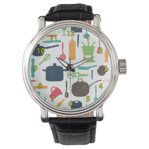 Silhouette niedlich Kitchen Tools Armbanduhr