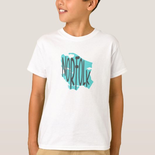 Silhouette of City of Norfolk, VA with NORFOLK T-Shirt (Vorderseite)