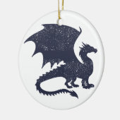Silhouette of Dragon - Choose background color Keramik Ornament (Links)