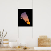 Silhouette of hiker, Point of the Arches, Poster (Küche)