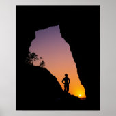 Silhouette of hiker, Point of the Arches, Poster (Vorne)