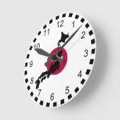 Silhouette of Japan Runde Wanduhr (Winkel)