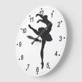 Silhouette of the Ballerina Große Wanduhr (Winkel)