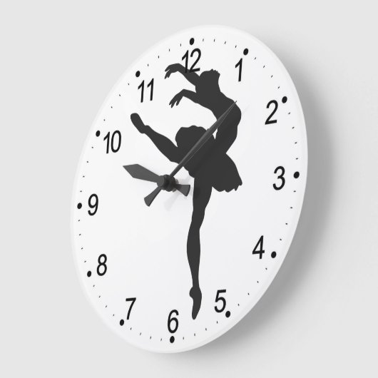 Silhouette of the Ballerina Große Wanduhr (Winkel)