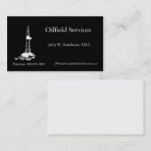 Silhouette-Ölplattform-Geschäfts-Karte Visitenkarte (Vorne/Hinten)