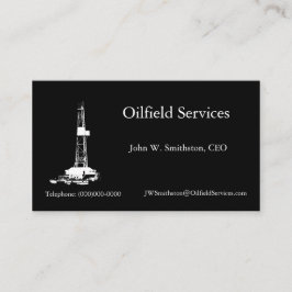 Silhouette-Ölplattform-Geschäfts-Karte Visitenkarte
