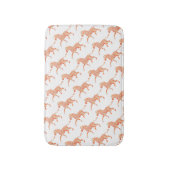 Silhouette Orange und White Zebra Badematte (Vorderseite Vertikal)