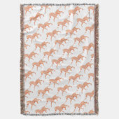 Silhouette Orange und White Zebra Decke (Vorderseite Vertikal)