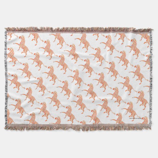Silhouette Orange und White Zebra Decke (Vorderseite)