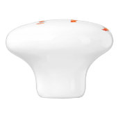 Silhouette Orange und White Zebra Keramikknauf (Seitenansicht)