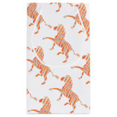 Silhouette Orange und White Zebra Kleine Geschenktüte (Rückseite)