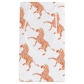 Silhouette Orange und White Zebra Kleine Geschenktüte (Vorderseite)