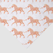 Silhouette Orange und White Zebra Seidenpapier (Ausschnitt)