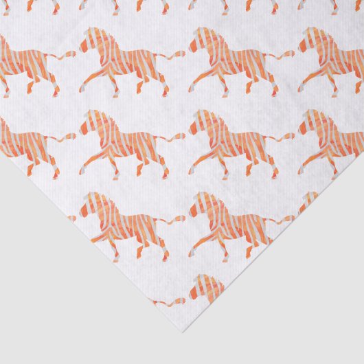Silhouette Orange und White Zebra Seidenpapier (Ausschnitt)