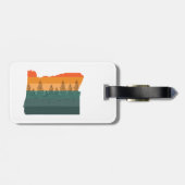 Silhouette Oregon Tree Gepäckanhänger (Rückseite horizontal)