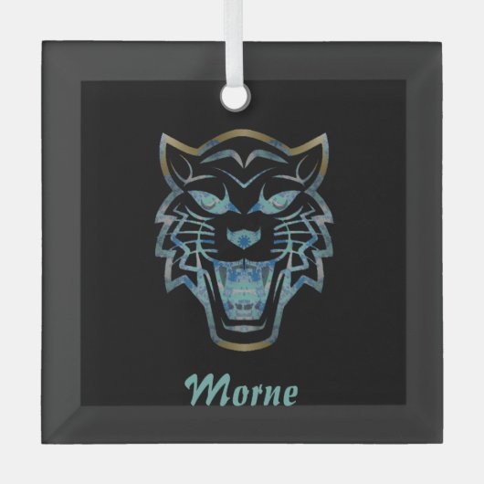 Silhouette Ornament Aus Glas (Vorderseite)