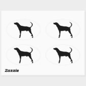 Silhouette Ovaler Aufkleber (Blatt)