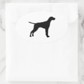 Silhouette Ovaler Aufkleber (Tasche)