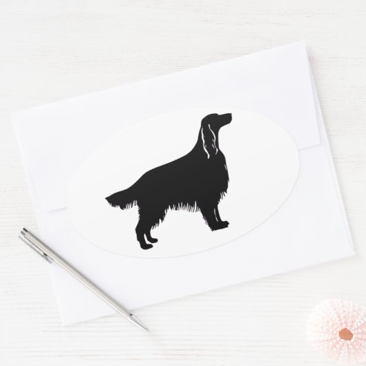 Silhouette Ovaler Aufkleber (Umschlag)