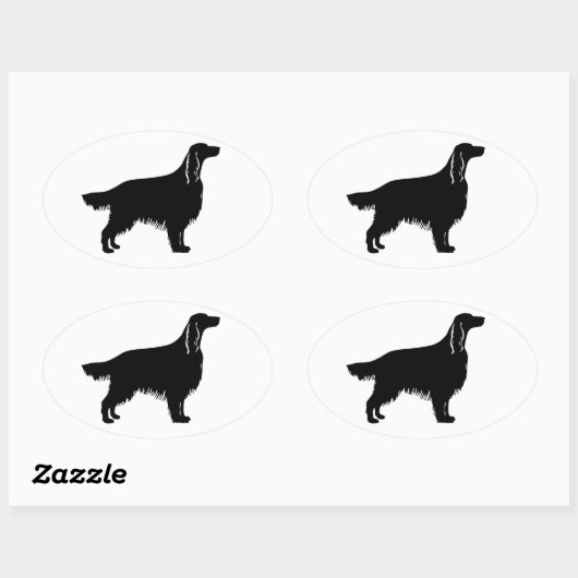 Silhouette Ovaler Aufkleber (Blatt)